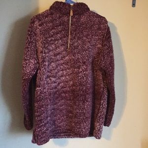 Pink Lily large Sherpa pullover